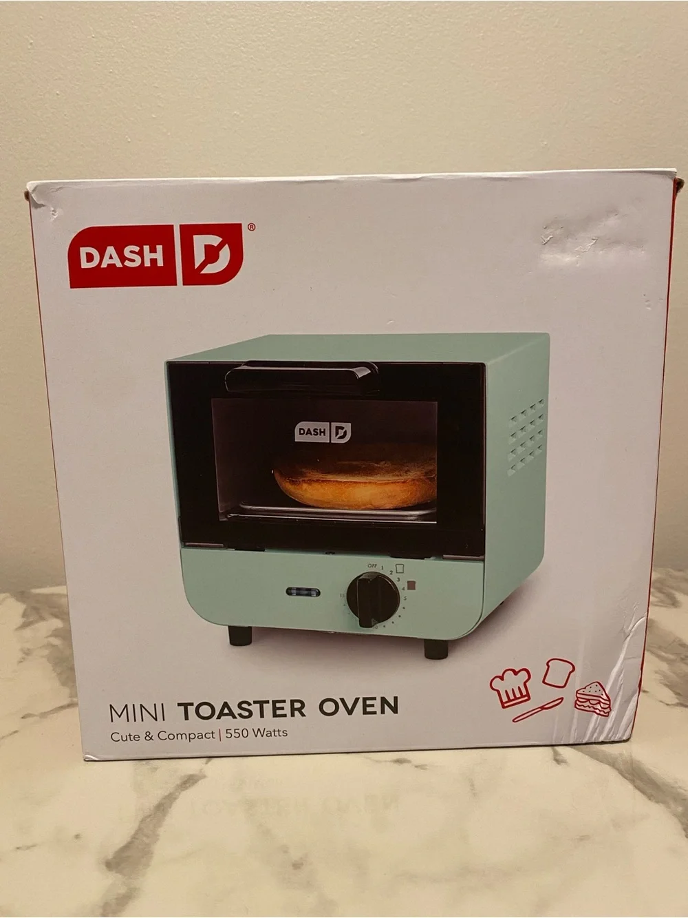 DASH - Mini Metal Toaster Oven in Light Blue